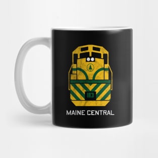 Vintage Maine Central MEC Railroad Train Engine T-Shirt Mug